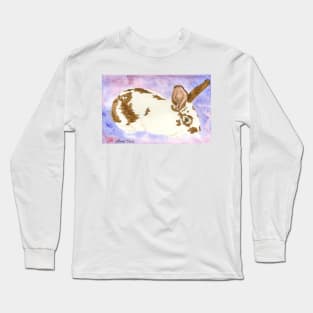 Daily Doodle 24- Rescue - American Rabbit, Robin Long Sleeve T-Shirt